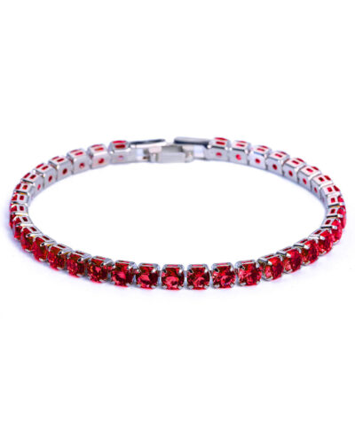 Classic Red Ruby Birthstone Tennis Bracelet 1