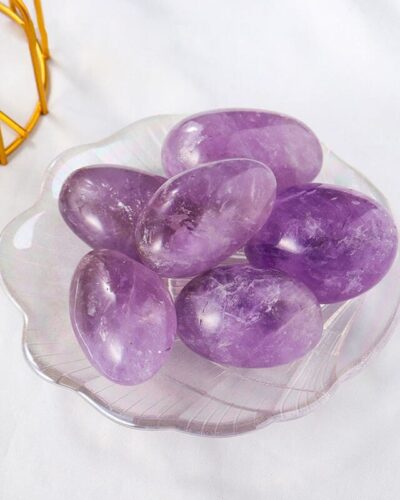 Clear Purple Amethyst Large Tumbling Crystal