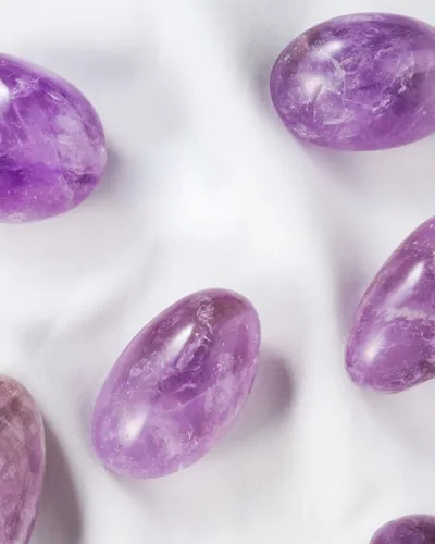 Clear Purple Amethyst Large Tumbling Crystal
