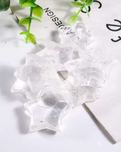 Bulk Colorful Star Shape Carved Crystals