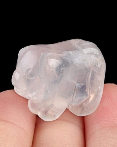 Natural Gemstone Carved Rock Animals Pig 1 Pcs
