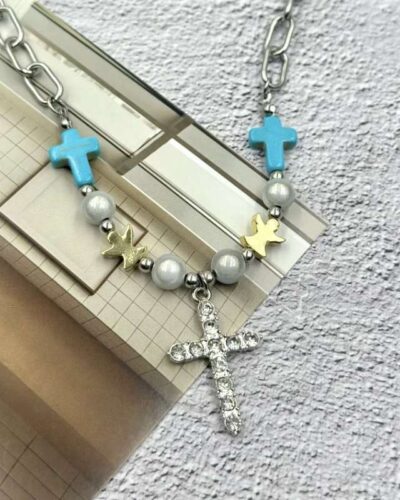 Colorful Cross Fashion Necklace Wholesale