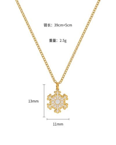 Colorful Cute Bell Santa Elk Christmas Necklace Pendant