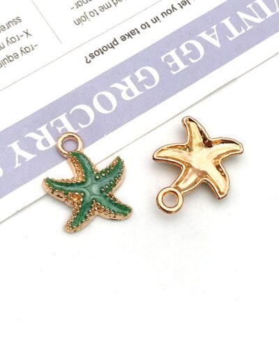 1Pcs Colorful Starfish Mini Charms for Jewelry Making