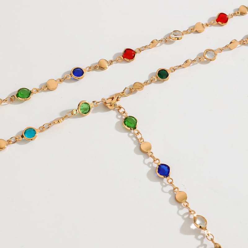 Colorful Y-Shaped Vintage Long Beaded Necklace for Her