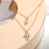 Cross Necklace for Women with Marquise Cut Pendant