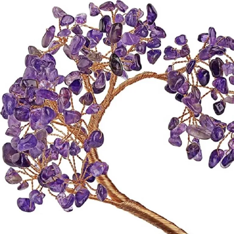 Crushed Stones Heart Amethyst Crystal Trees Bulk