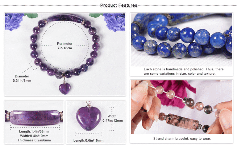 Crystal Heart Charm Bracelet