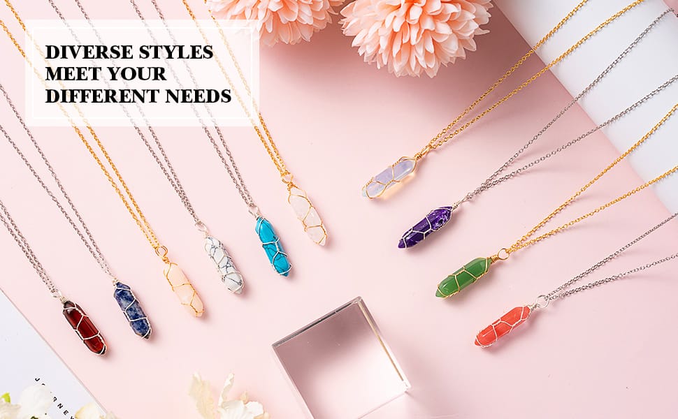 Colorful Hexagonal Crystal Necklace Pendant Wholesale