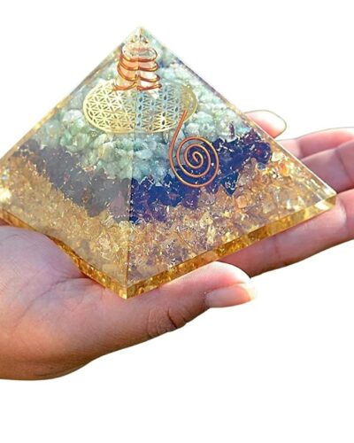 Crystal Orgone Chakra Pyramid for Wealth Money