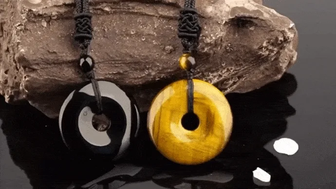 Crystal Quartz Peace Buckle Pendant Necklace Bulk