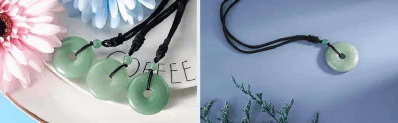 Crystal Quartz Peace Buckle Pendant Necklace Bulk