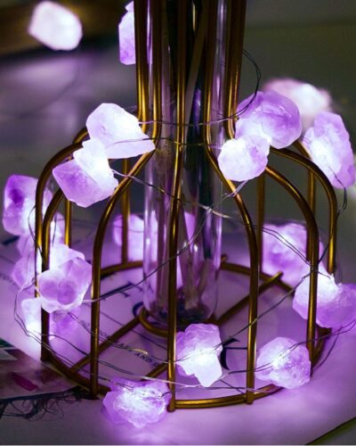 Crystal Raw Stone Fairy Lights String Christmas Decoration