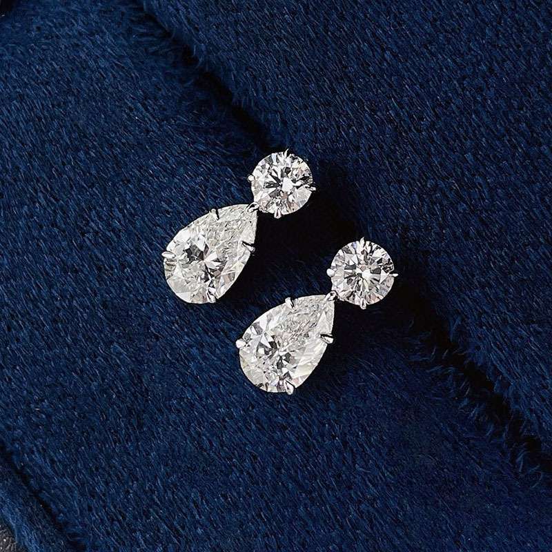 Cultured Diamond Earrings with 18K Gold