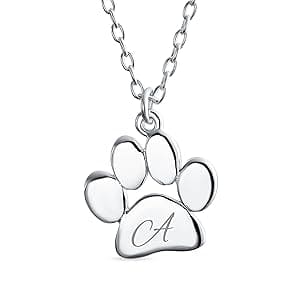 Custom Name Gold Plated Dog Paw Pendant Necklace 1 1