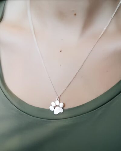 Custom Name Gold Plated Dog Paw Pendant Necklace 4 2