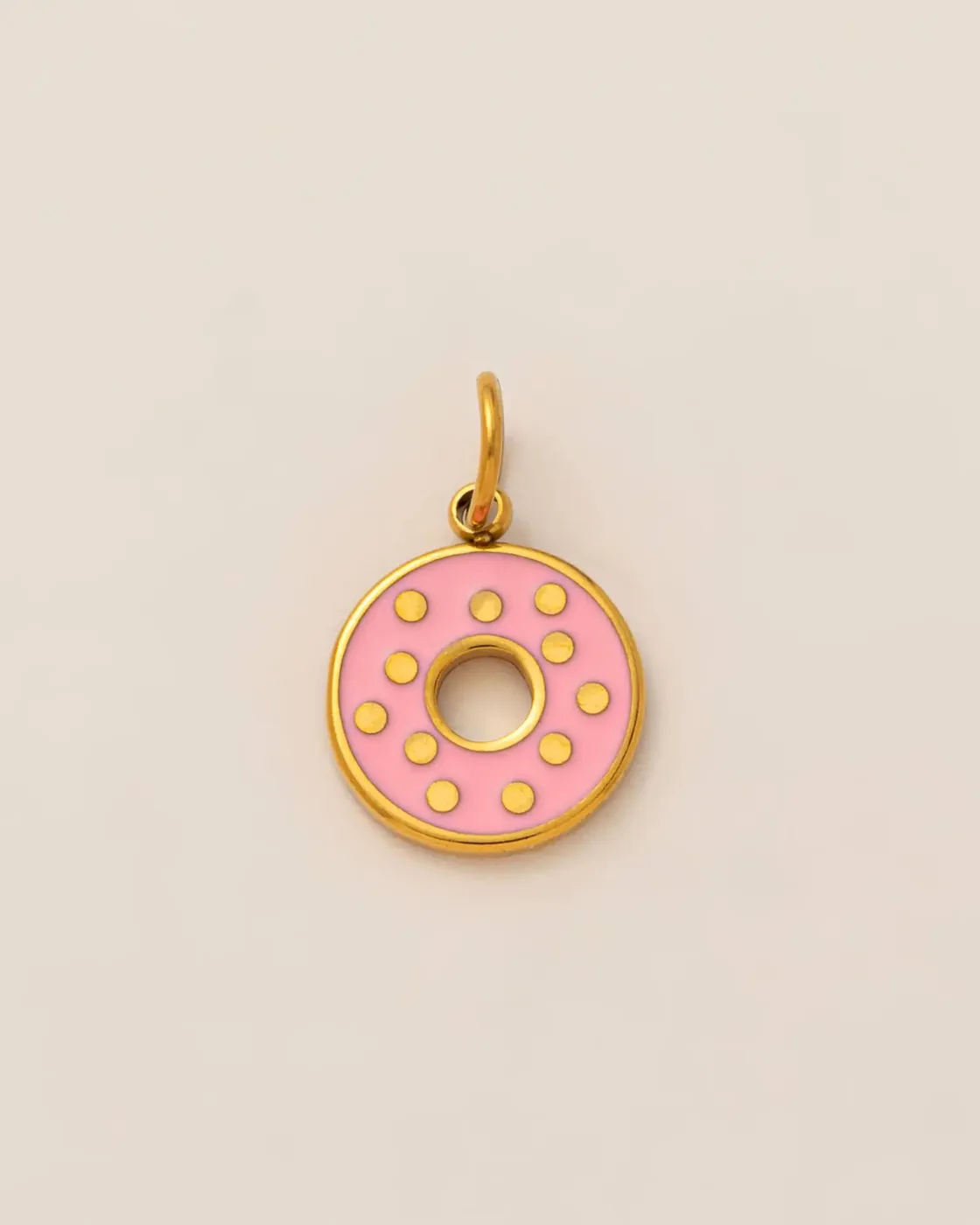 Cute 18K Gold Plated Food Stainless Steel Jewelry Charms 19