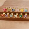 Cute Colorful Zircon Gold Butterfly Birthstone Stud Earrings