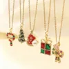 Cute Womens Stainless Steel Christmas Pendant Necklace