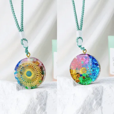Round Orgone Crystal Pendant Necklaces Wholesale