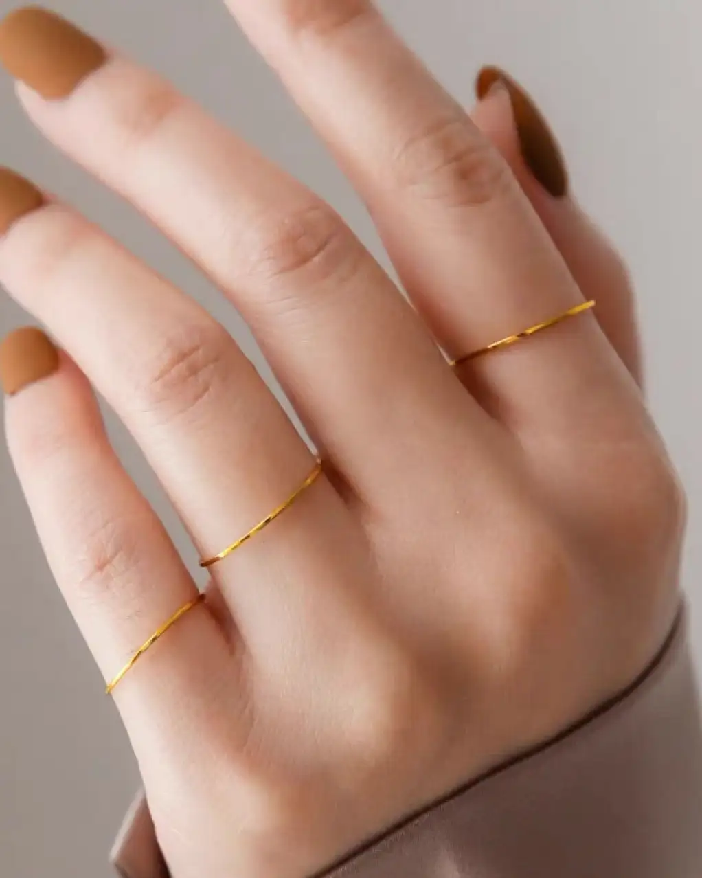 Dainty 0.5mm Stackable Stainless Steel Rings for Women