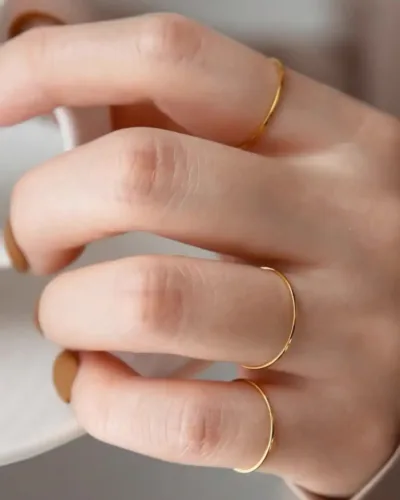 Dainty 0.5mm Stackable Stainless Steel Rings for Women 2