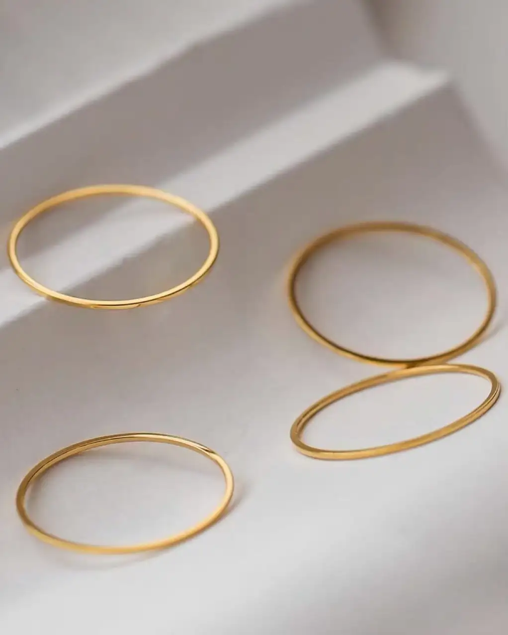 Dainty 0.5mm Stackable Stainless Steel Rings for Women 5