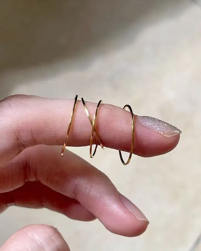 Dainty 0.5mm Stackable Stainless Steel Rings for Women 7