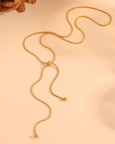 Adjustable Gold Stainless Steel Necklace Chain Bracelet