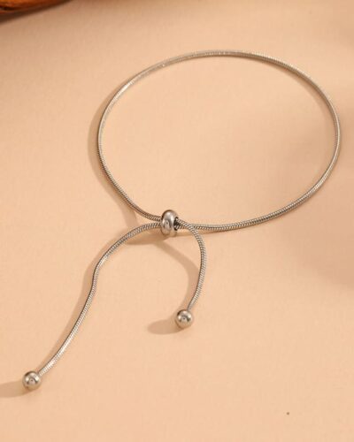 Adjustable Gold Stainless Steel Necklace Chain Bracelet
