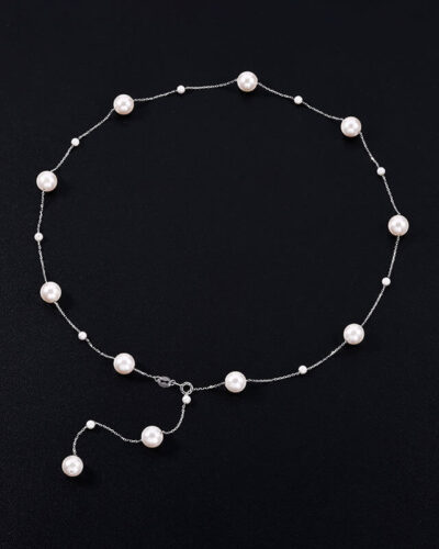 Dainty Pearl Choker Necklace Layered Stacking 10