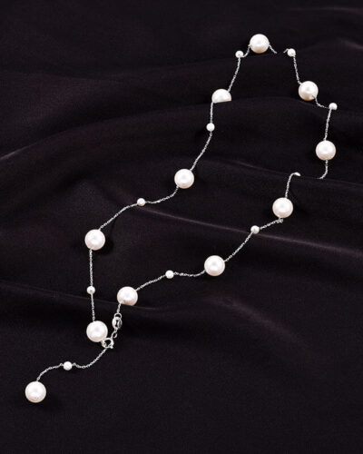 Alternative view of Dainty Pearl Choker Necklace Layered Stacking Chain Women Gift