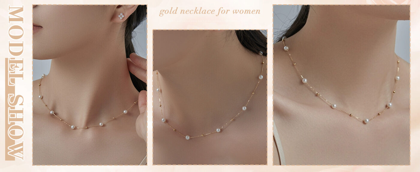 Dainty Pearl Choker Necklace Layered Stacking 4