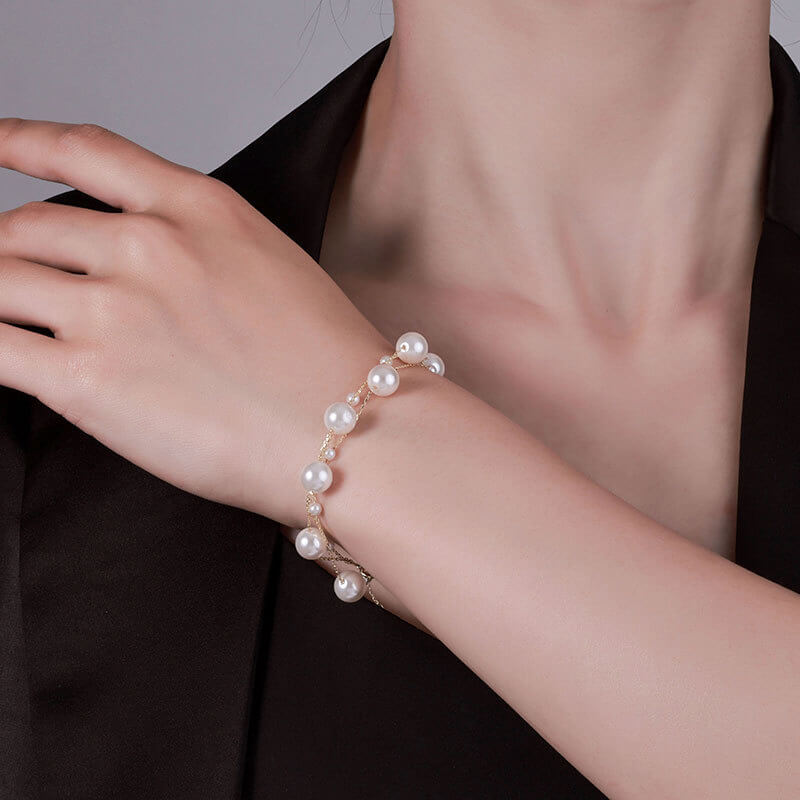 Dainty Pearl Choker Necklace Layered Stacking 6