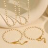 Dainty Pearl Necklace Stainless Steel Bracelet