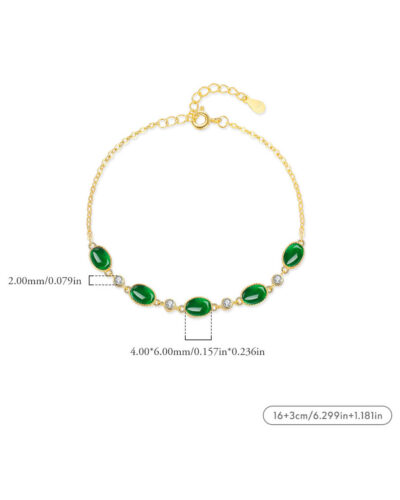 Dainty Simple Chain Sterling Silver Bracelet With Cubic Zirconia 4