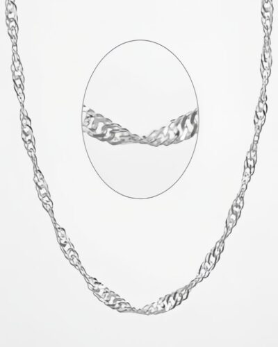 Dainty Stainless Steel Twisted Curb Chain for Women and Men
