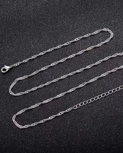 Dainty Stainless Steel Twisted Curb Chain for Women and Men
