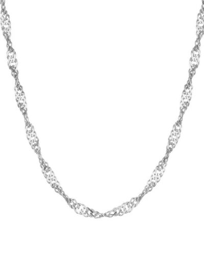 Dainty Stainless Steel Twisted Curb Chain for Women and Men