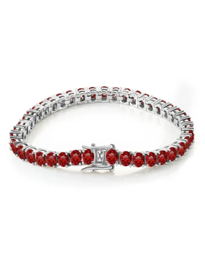 Dainty Sterling Silver 3mm Moissanite Tennis Bracelet in Multiple Colors