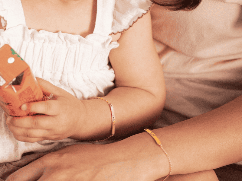 Dainty Thin 18K Gold Plated Engraved Personalized Name Bar Bracelets 1