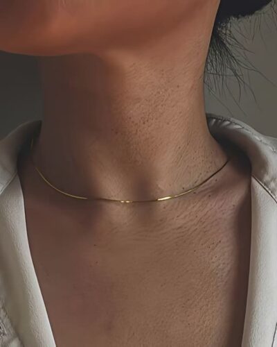 Alternativní pohled na Dainty Thin Stainless Steel Necklace Choker for Stacking