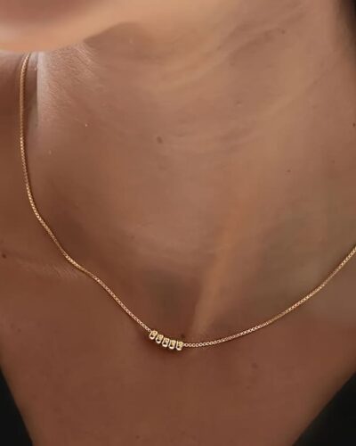 Dainty Tiny 14K Gold Circle Pendant Necklace Ideal Gift