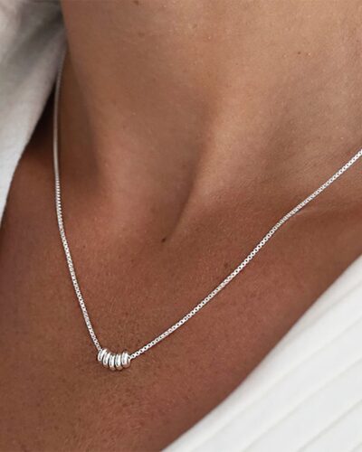 Dainty Tiny 14K Gold Circle Pendant Necklace Ideal Gift