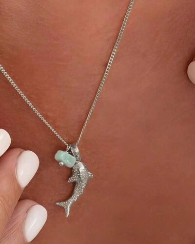 Whale Pendant Stainless Chain Necklace Ocean Theme