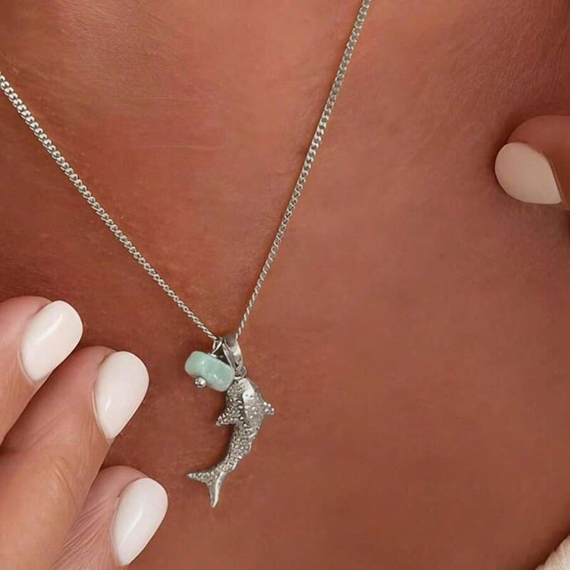 Whale Pendant Stainless Chain Necklace Ocean Theme