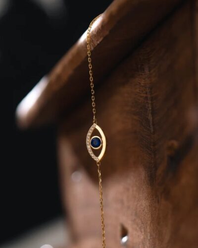 Dainty Womens Evil Eye Necklace Blue Zircon for Everyday Wear 5