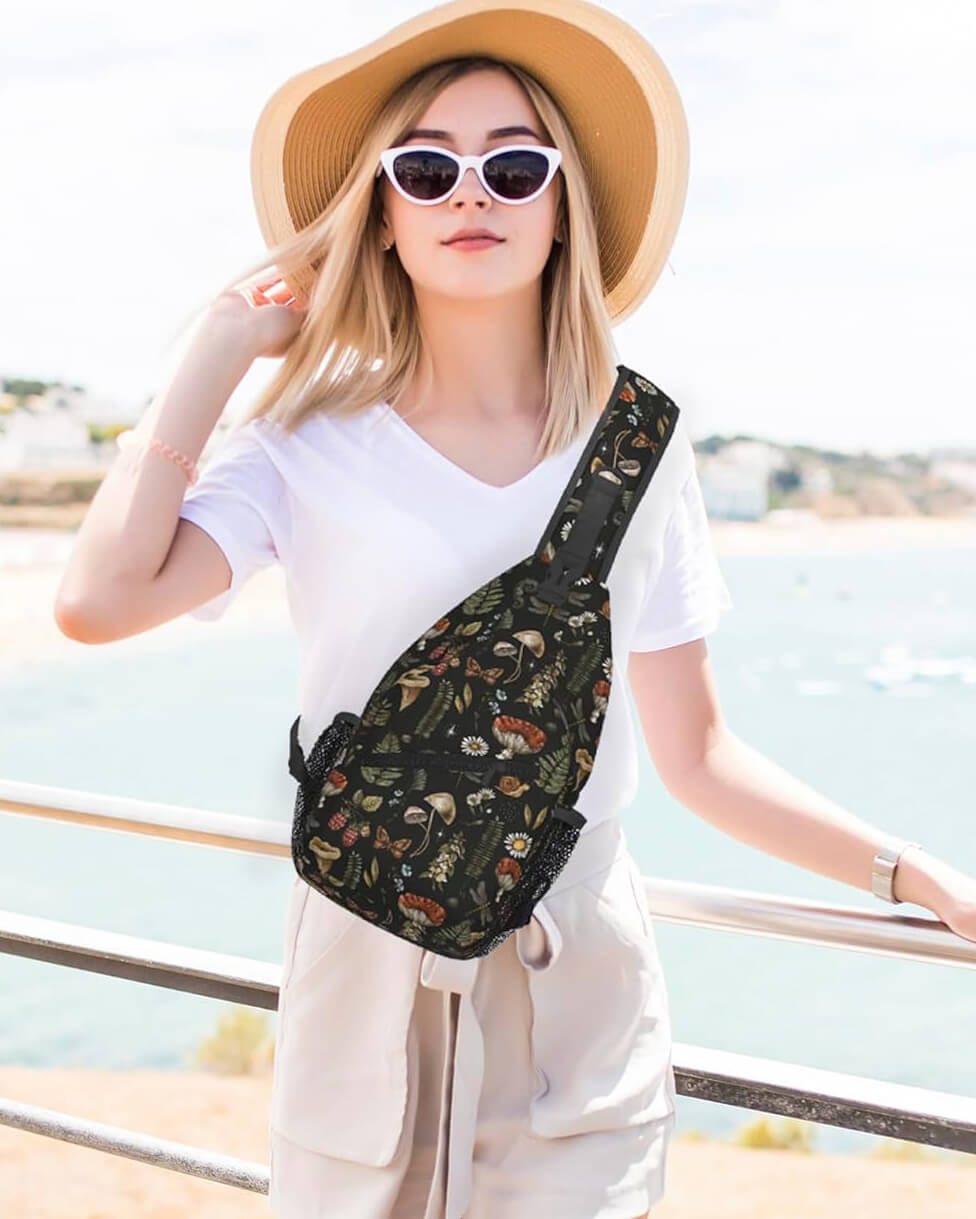 Designer Crossbody Sling Bag For Ladies Vintage Mushroom Backpack - Afbeelding 2