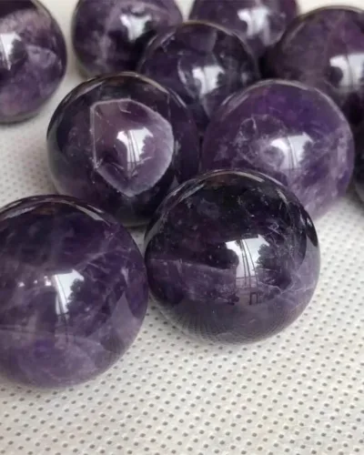 Dream Purple Chevron Amethyst Crystal Sphere Bulk
