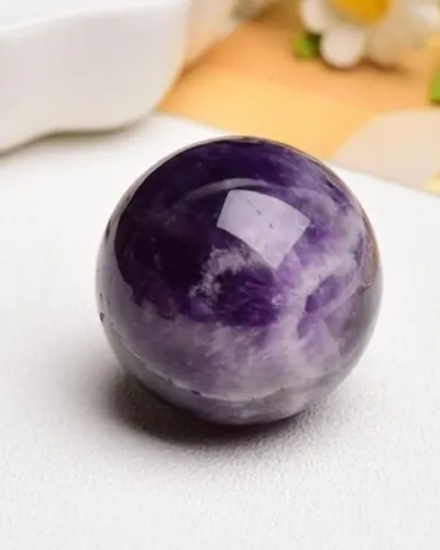 Dream Purple Chevron Amethyst Crystal Sphere Bulk